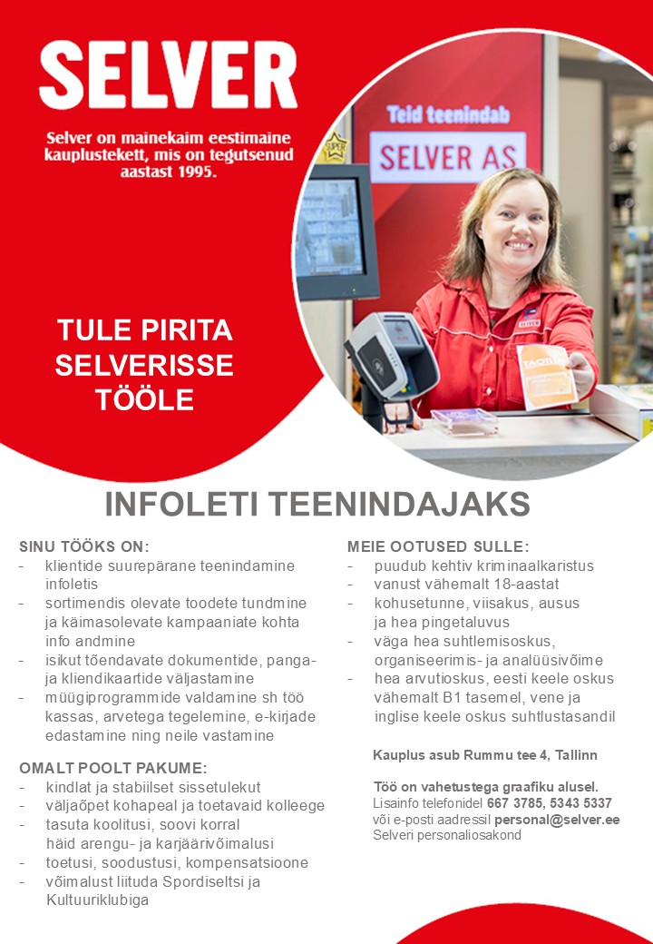 Selver Infoteenindaja Pirita Selveris