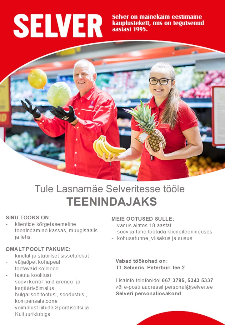 Selver Teenindaja Tallinna Selverites (Lasnamäe piirkond)