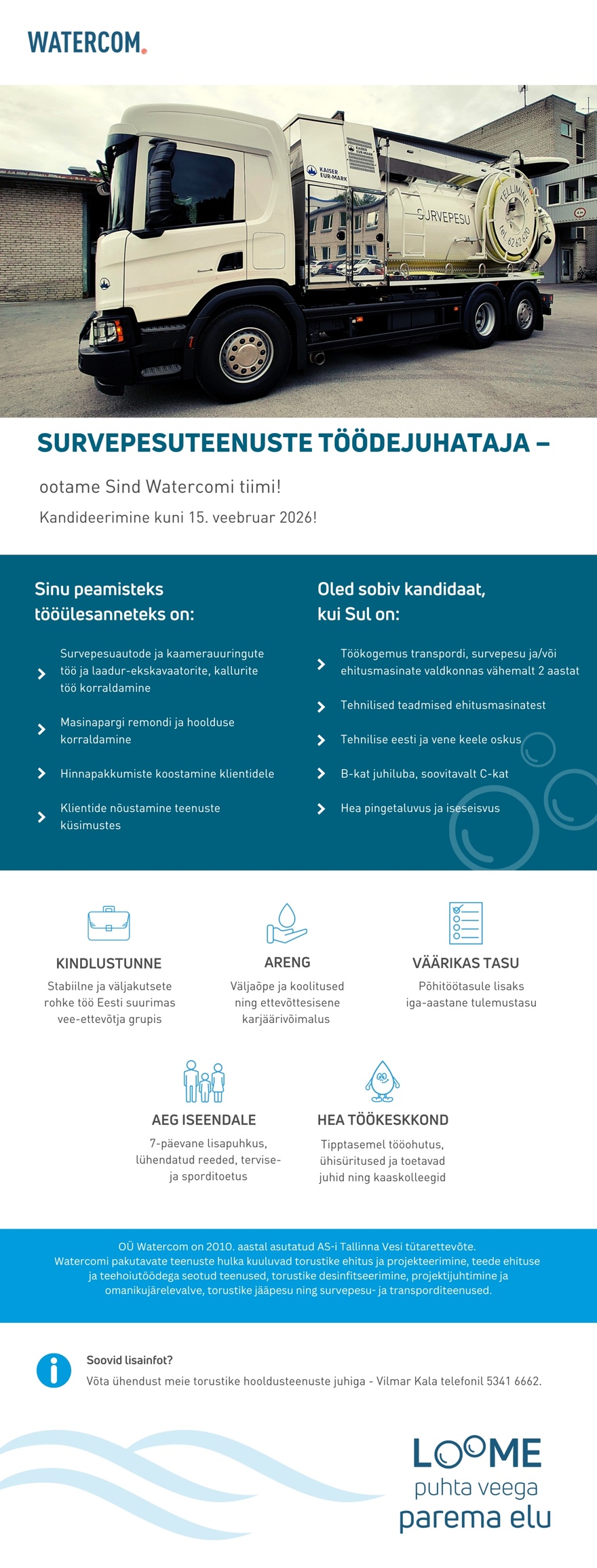 AS Tallinna Vesi Survepesuteenuste töödejuhataja