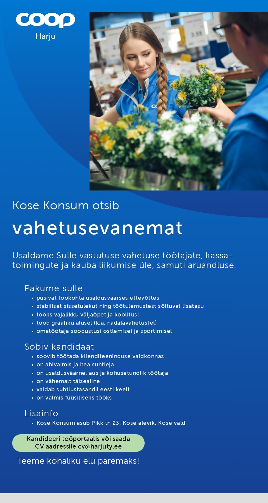 Harju Tarbijate Ühistu Vahetuse vanem Kose Konsumisse (Coop Harju)
