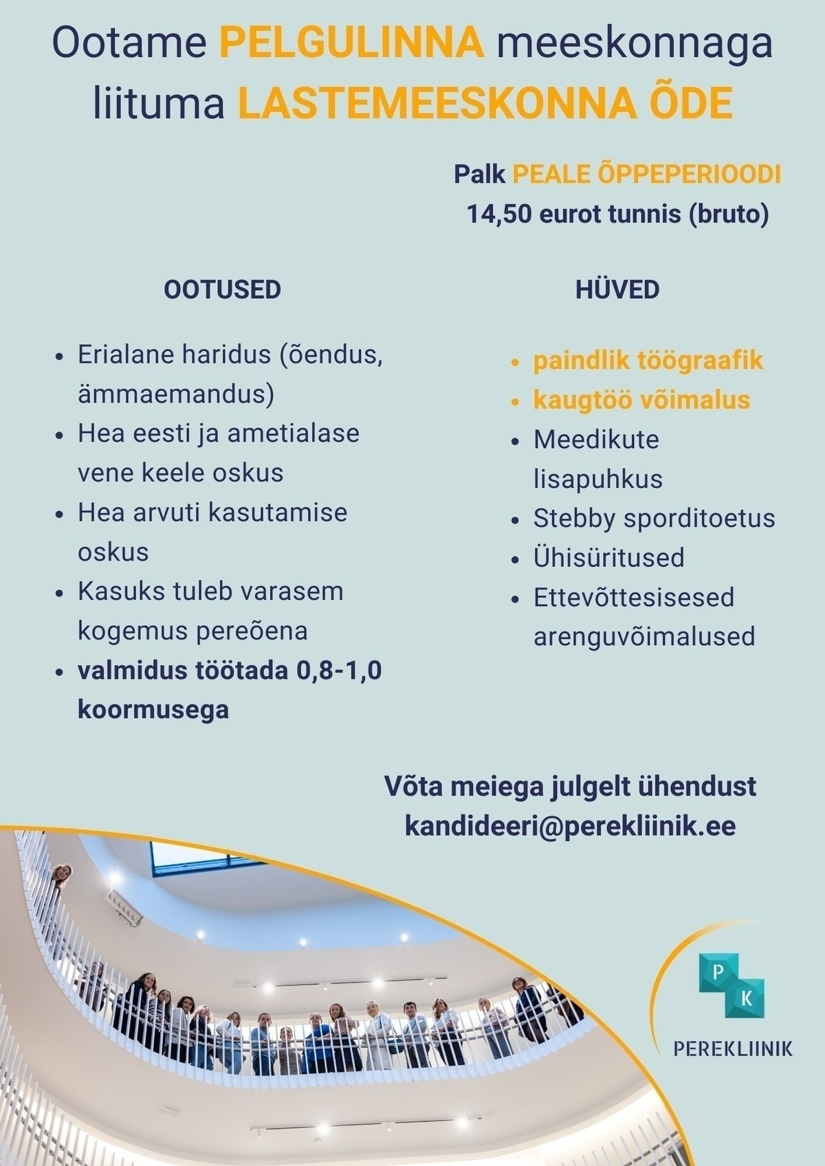 Perekliinik OÜ Lastemeeskonna õde Pelgulinna Perekliinikus