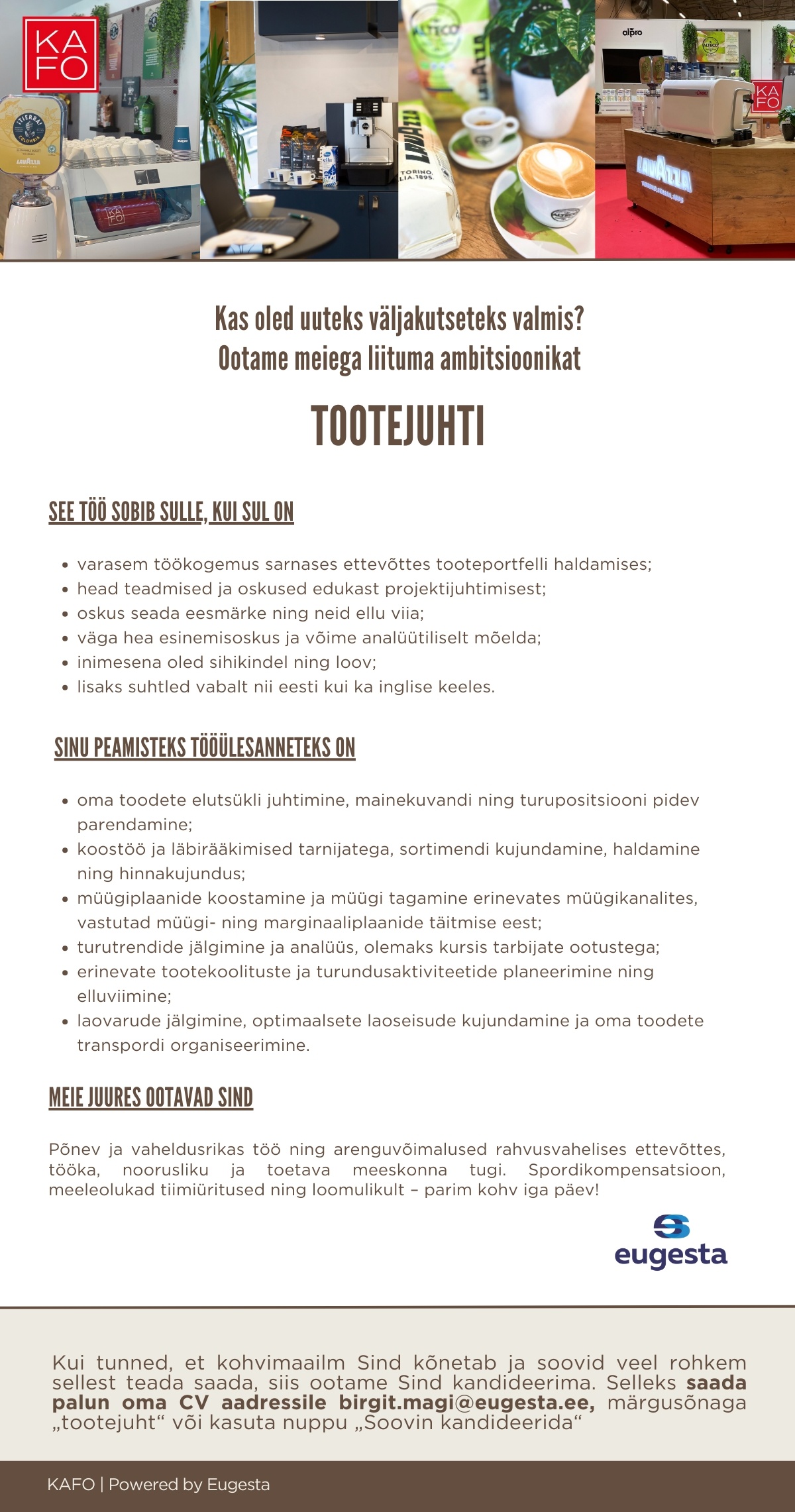 Eugesta Eesti OÜ Tootejuht