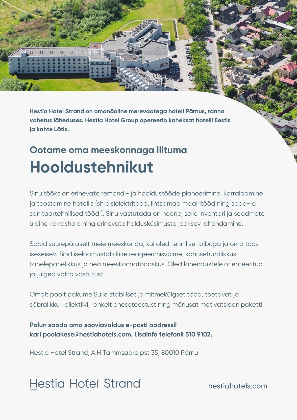 Hestia Hotel Strand Hooldustehnik