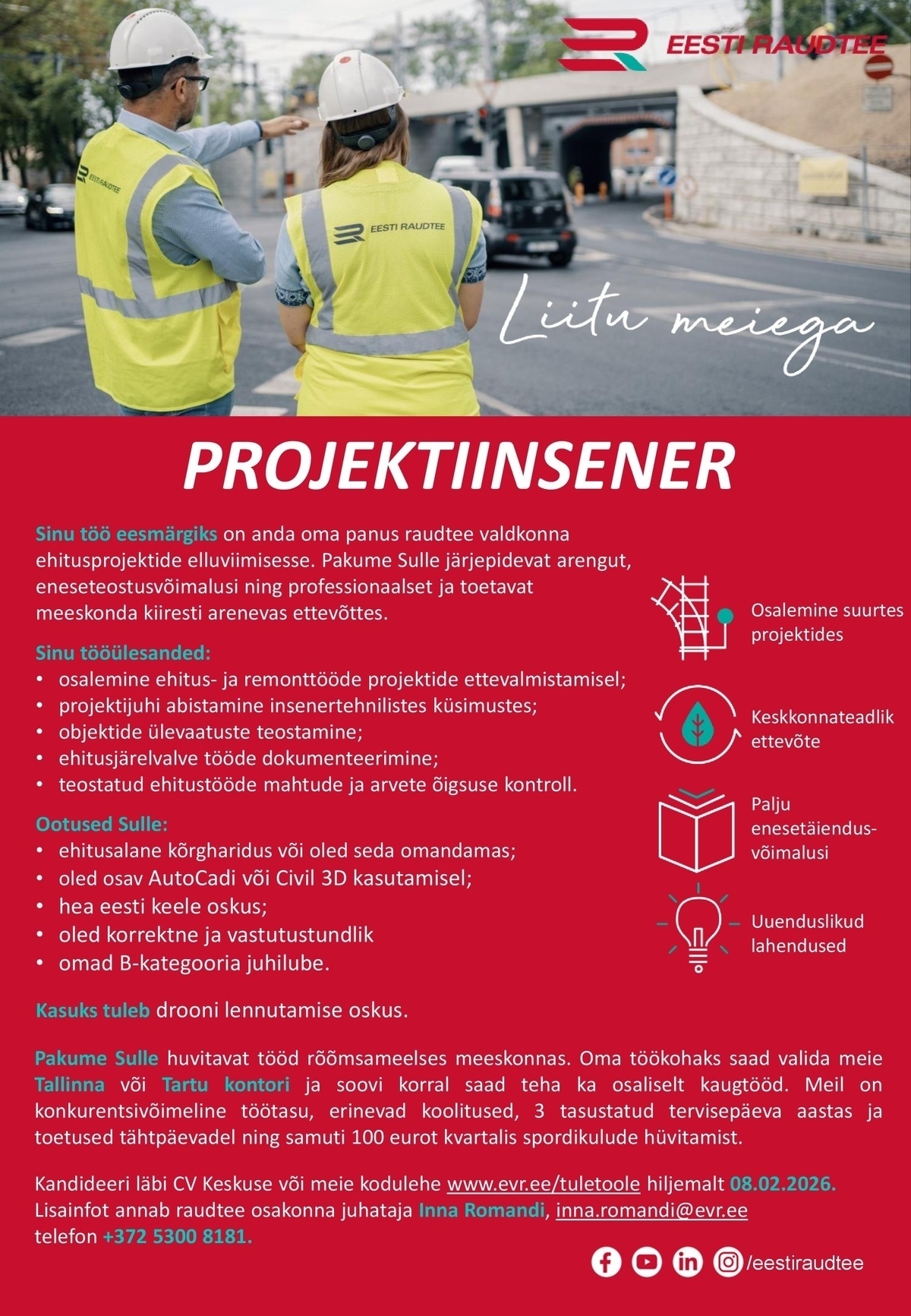 Eesti Raudtee AS Projektiinsener