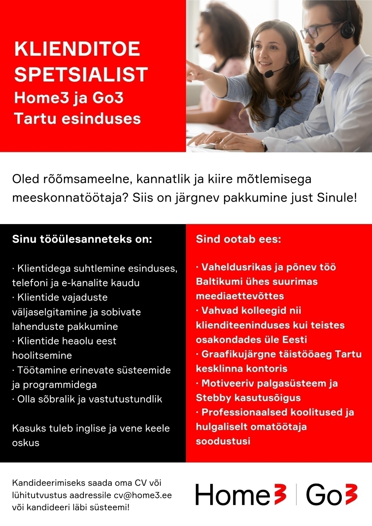 AS Go3 Baltics Klienditoe spetsialist