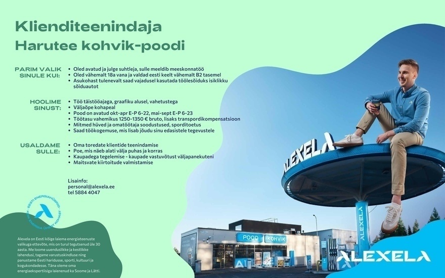 AS Alexela Klienditeenindaja Harutee kohvik-poodi