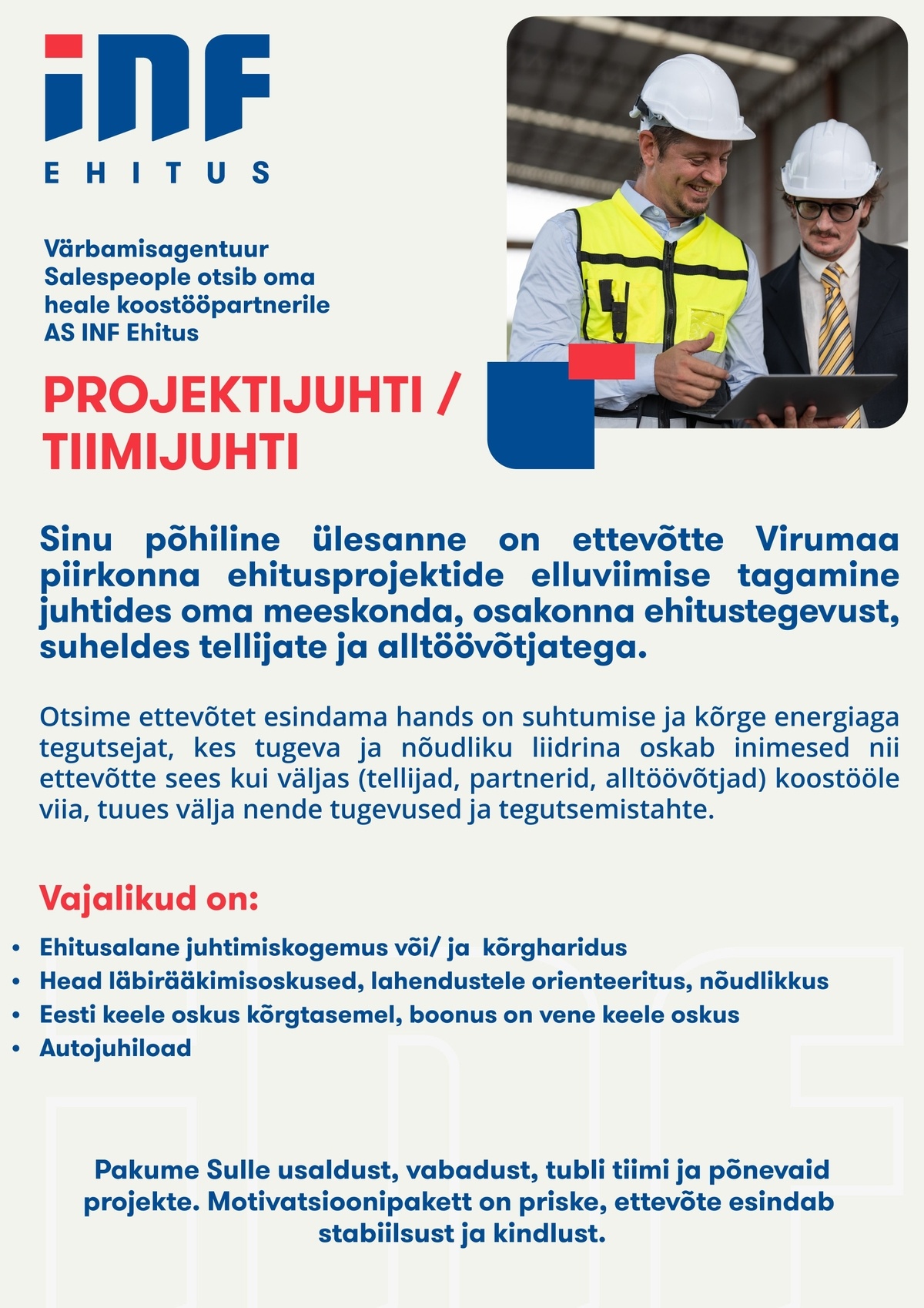 Salespeople OÜ Projektijuht/ osakonna juht