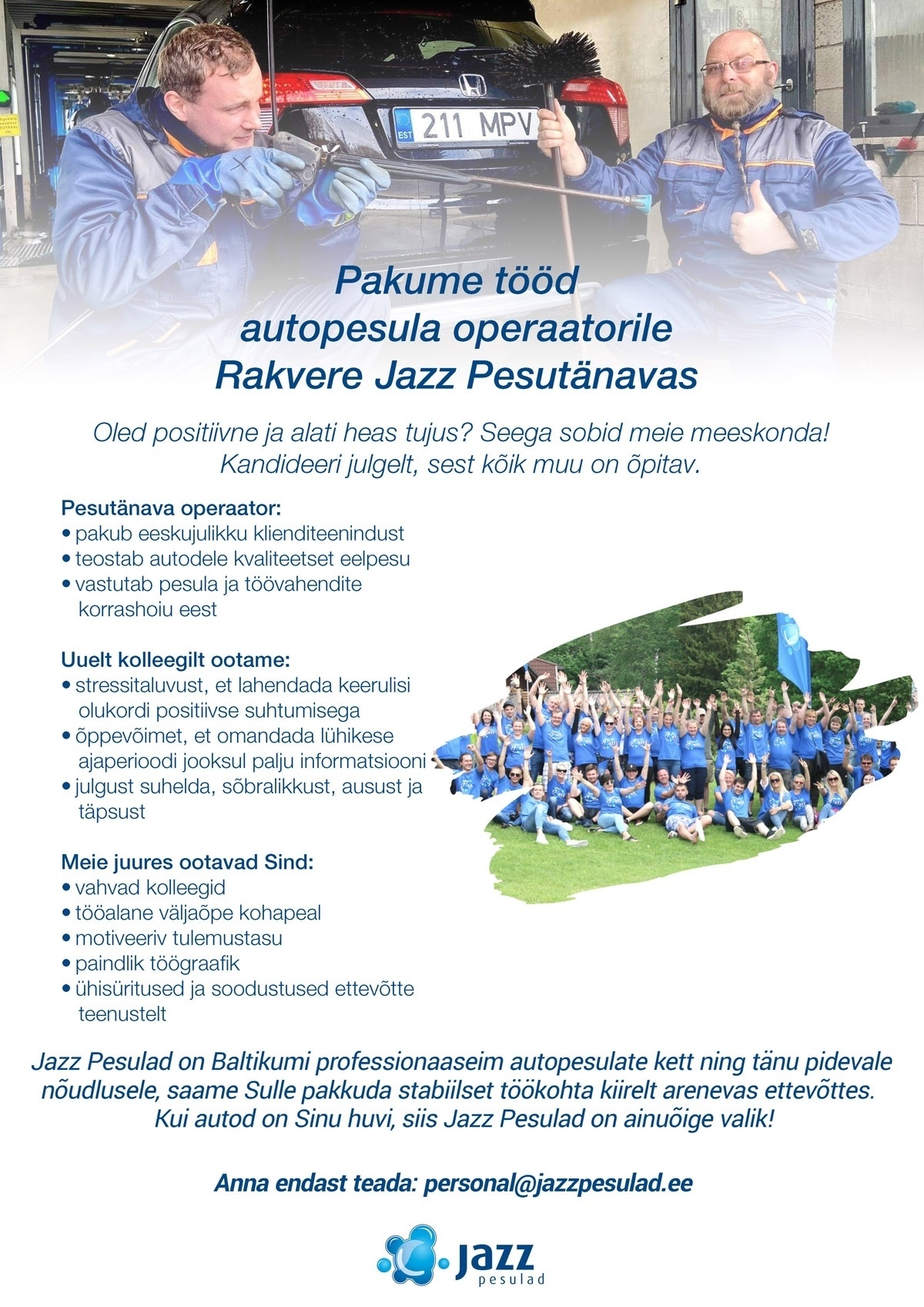 Express Pesulad OÜ Autopesula operaator Rakvere Jazzi