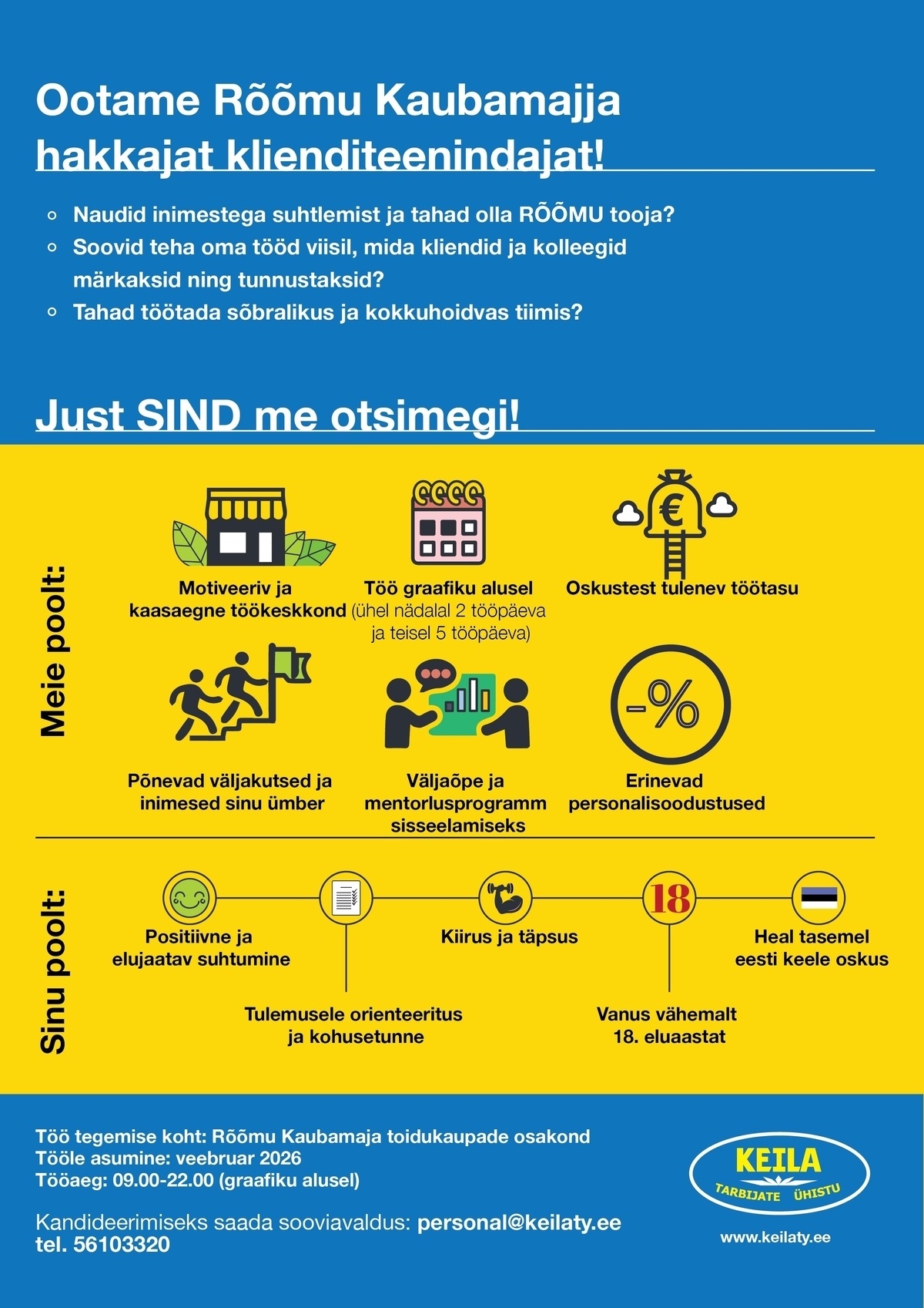 Keila Tarbijate Ühistu Klienditeenindaja Rõõmu Kaubamaja toidukaupade osakonda