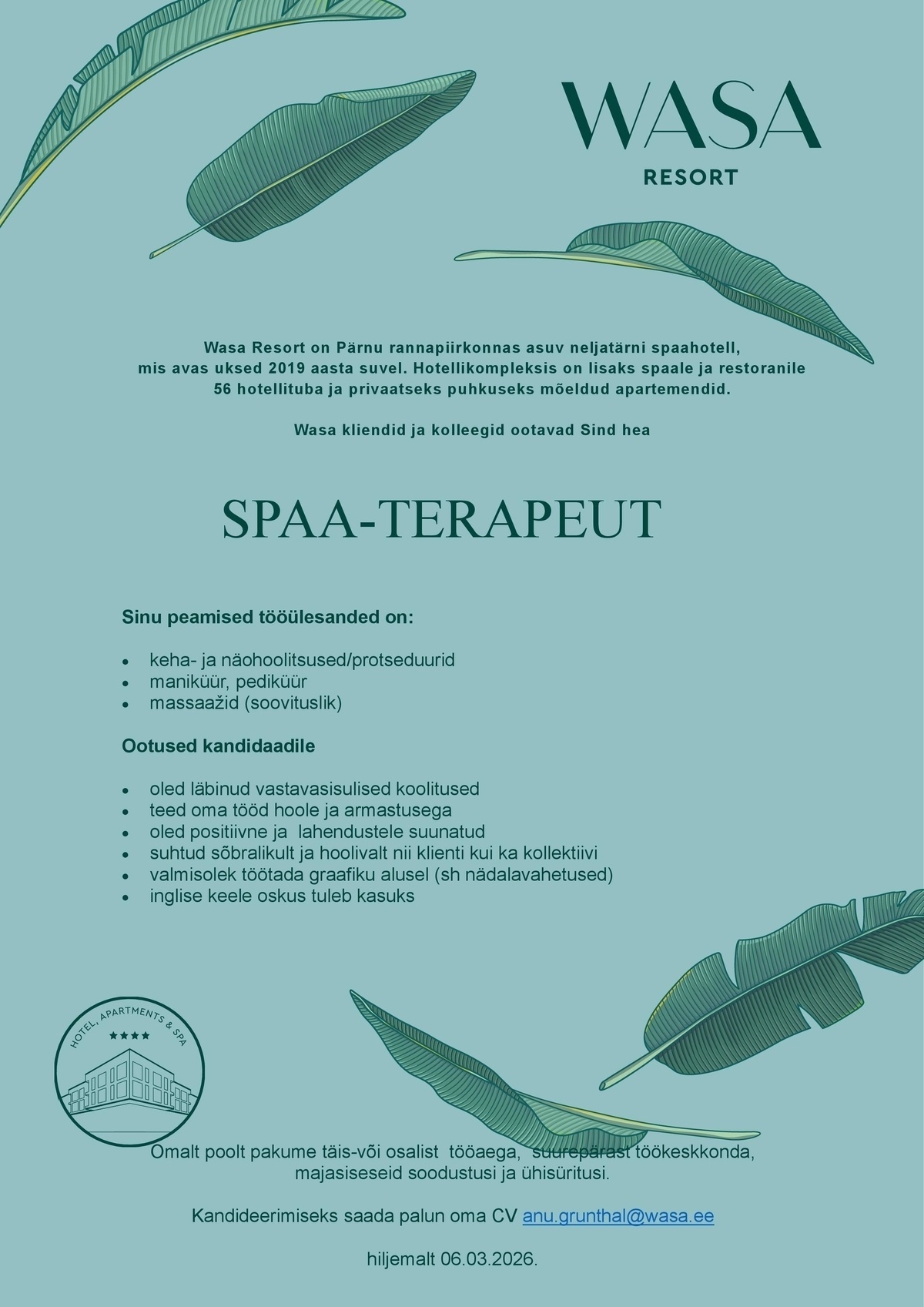 Wasa AS Spaa-terapeut