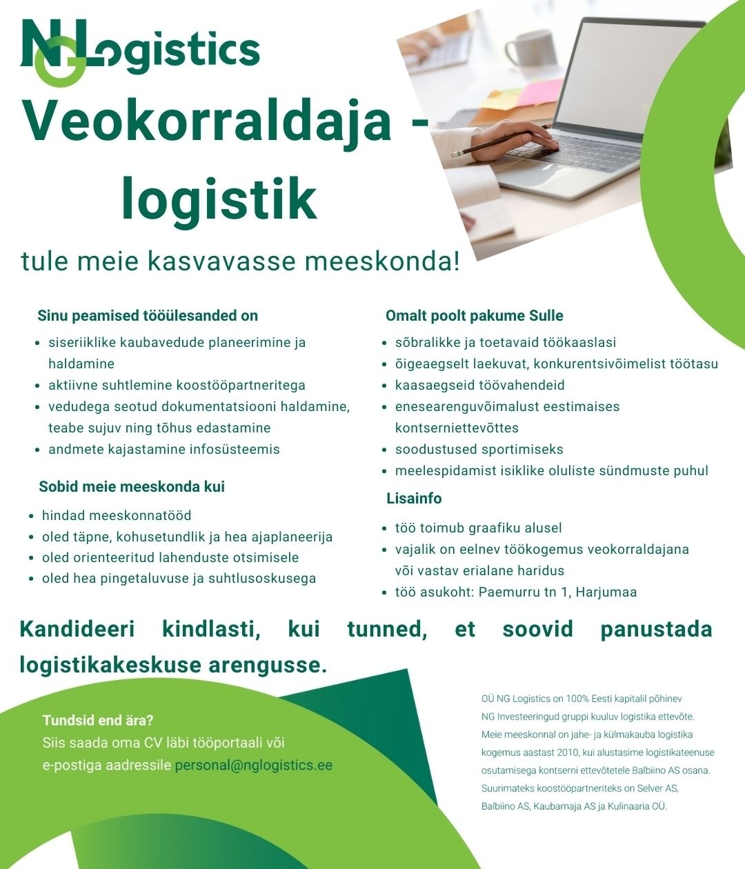 OÜ NG Logistics Veokorraldaja (logistik)
