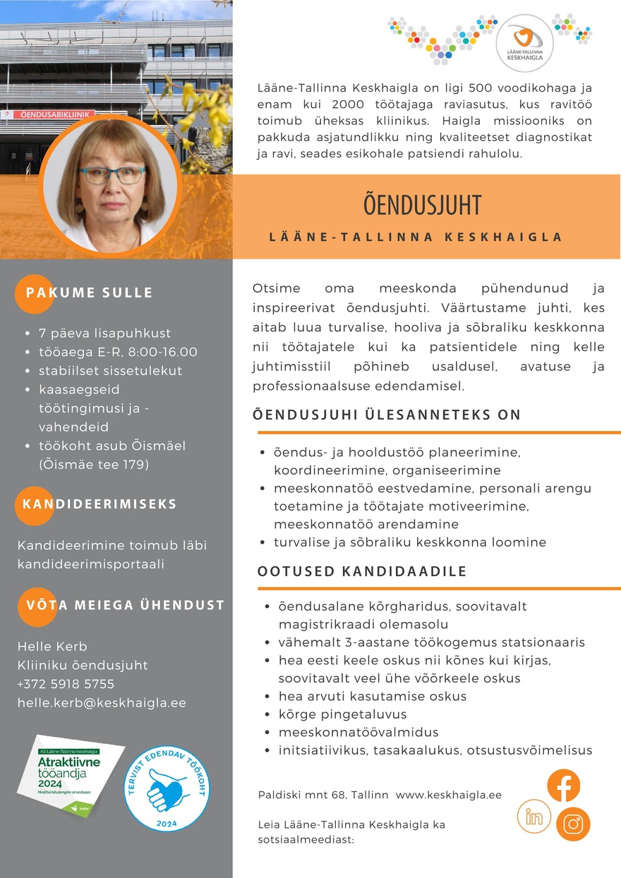 Lääne-Tallinna Keskhaigla Õendusjuht