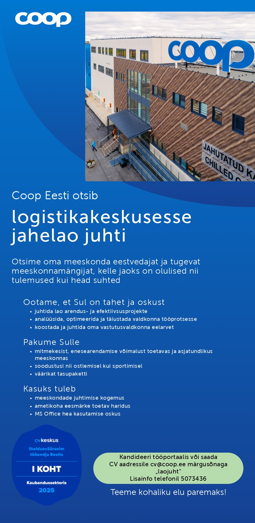 Coop Eesti Keskühistu Jahelao juht