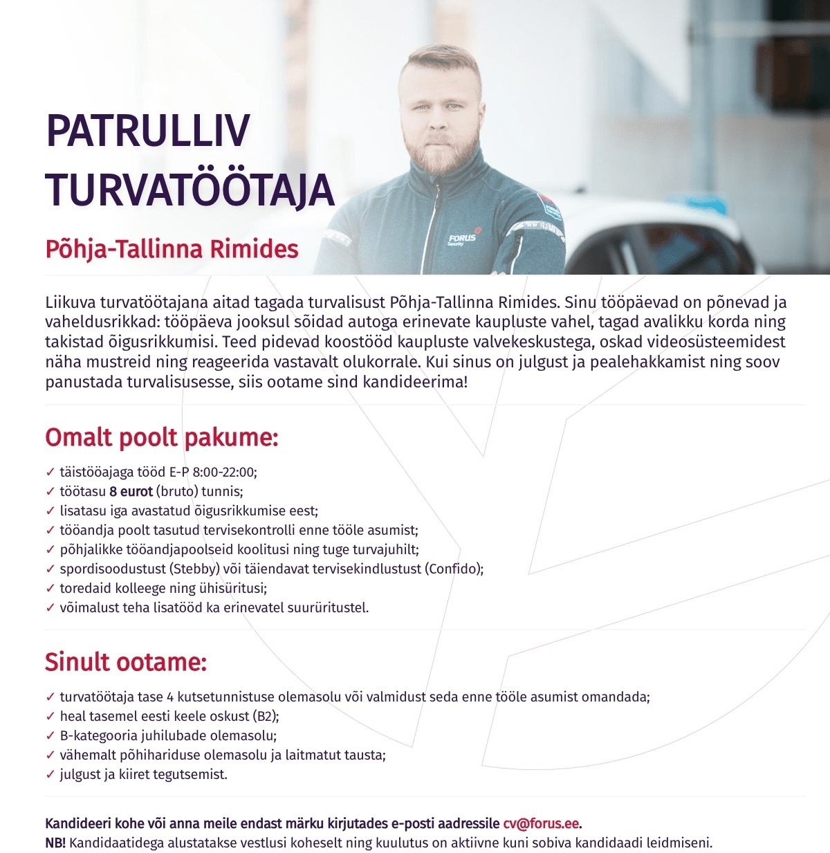 Forus Security AS Patrulliv turvatöötaja