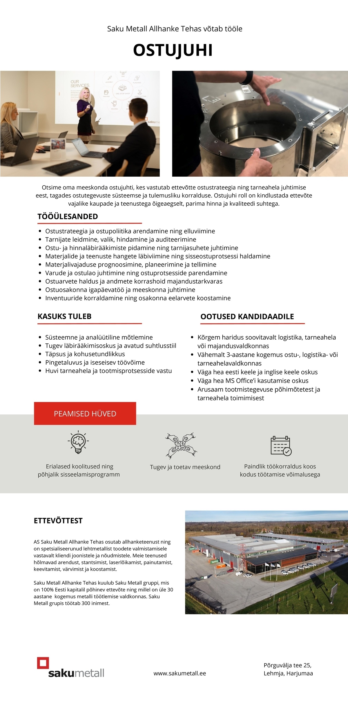 Saku Metall Allhanke Tehas AS Ostujuht