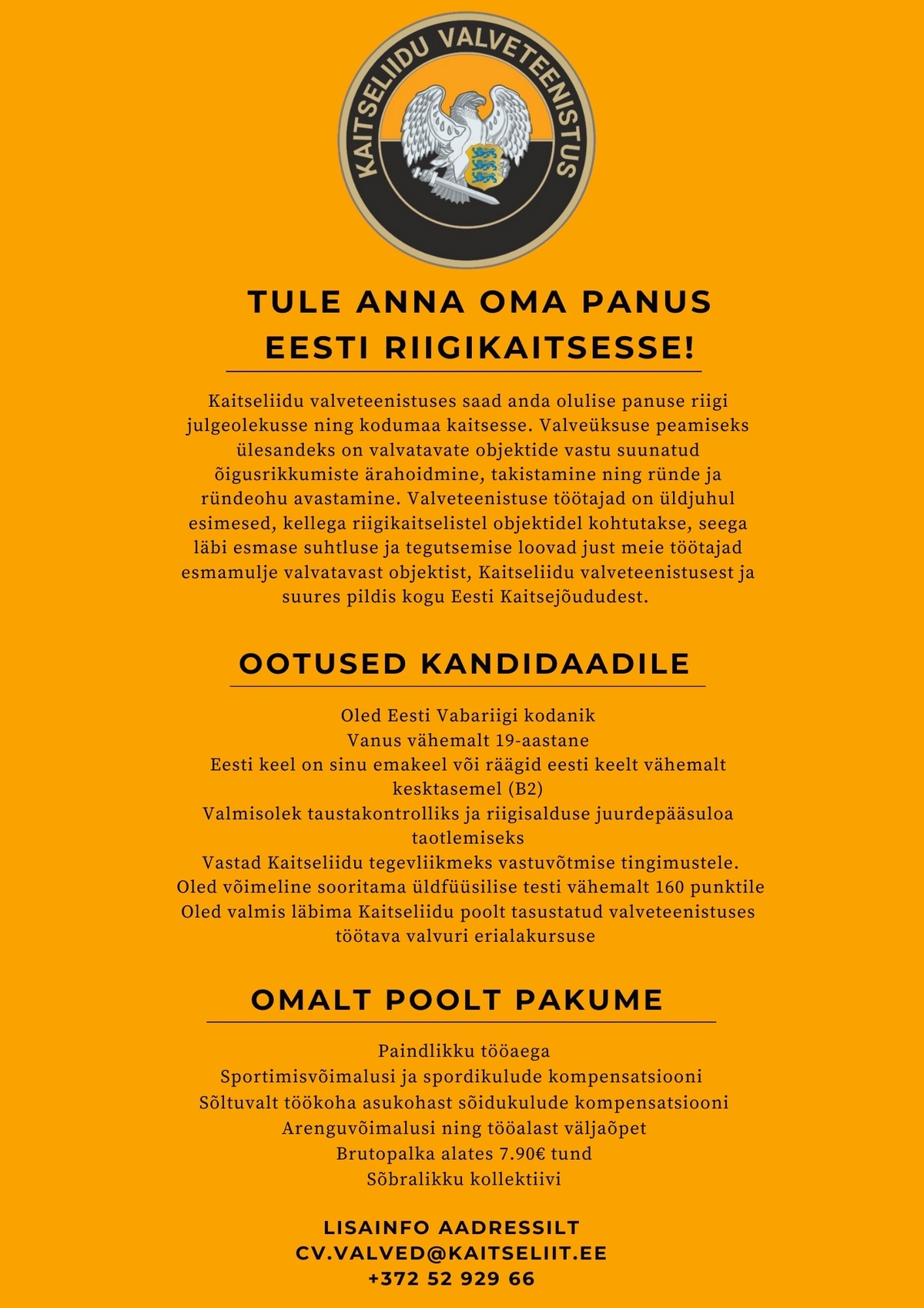 KAITSELIIT VALVEÜKSUSLANE