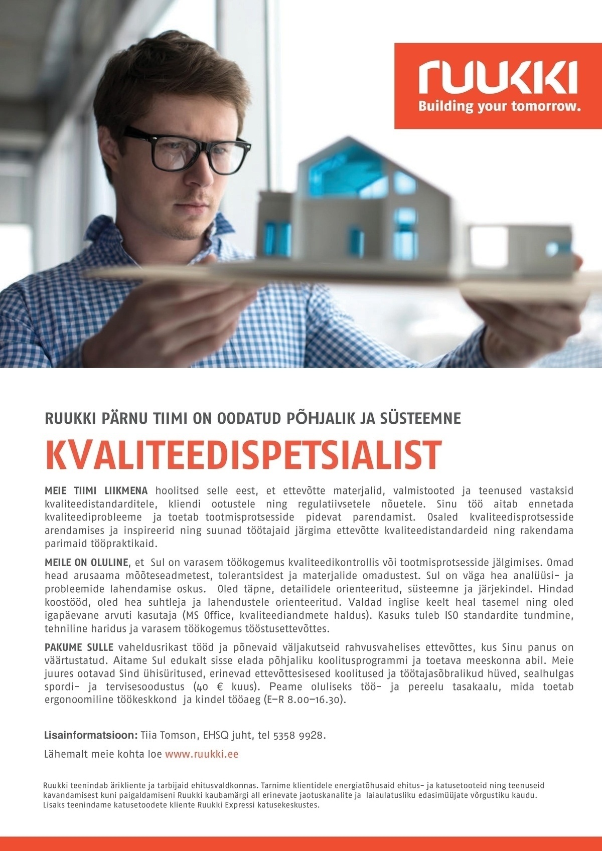 RUUKKI PRODUCTS AS Kvaliteedispetsialist