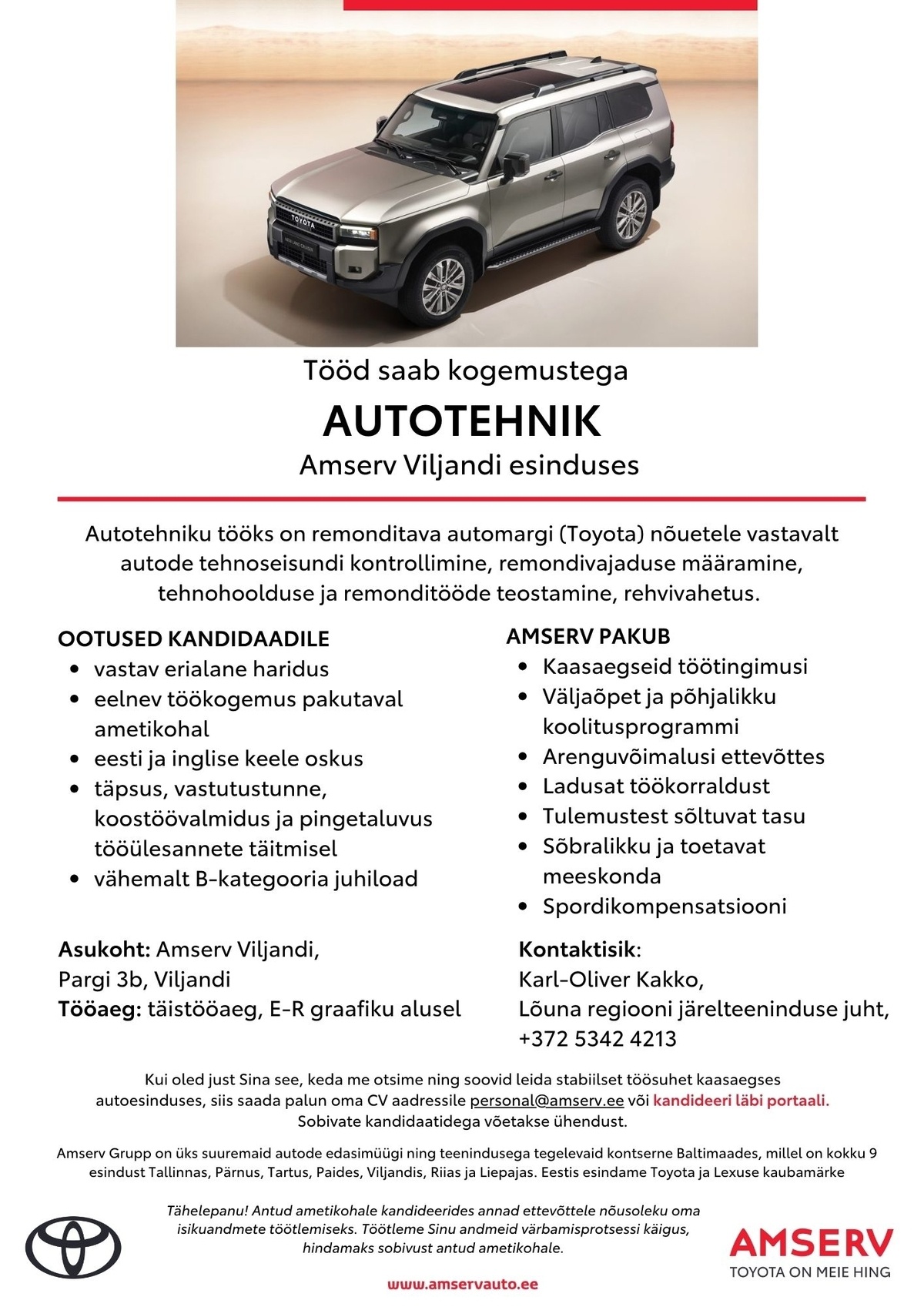 Amserv Grupi AS Autotehnik Amserv Viljandi esinduses