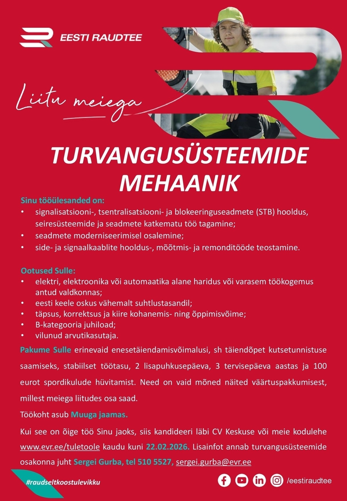 Eesti Raudtee AS Turvangusüsteemide mehaanik