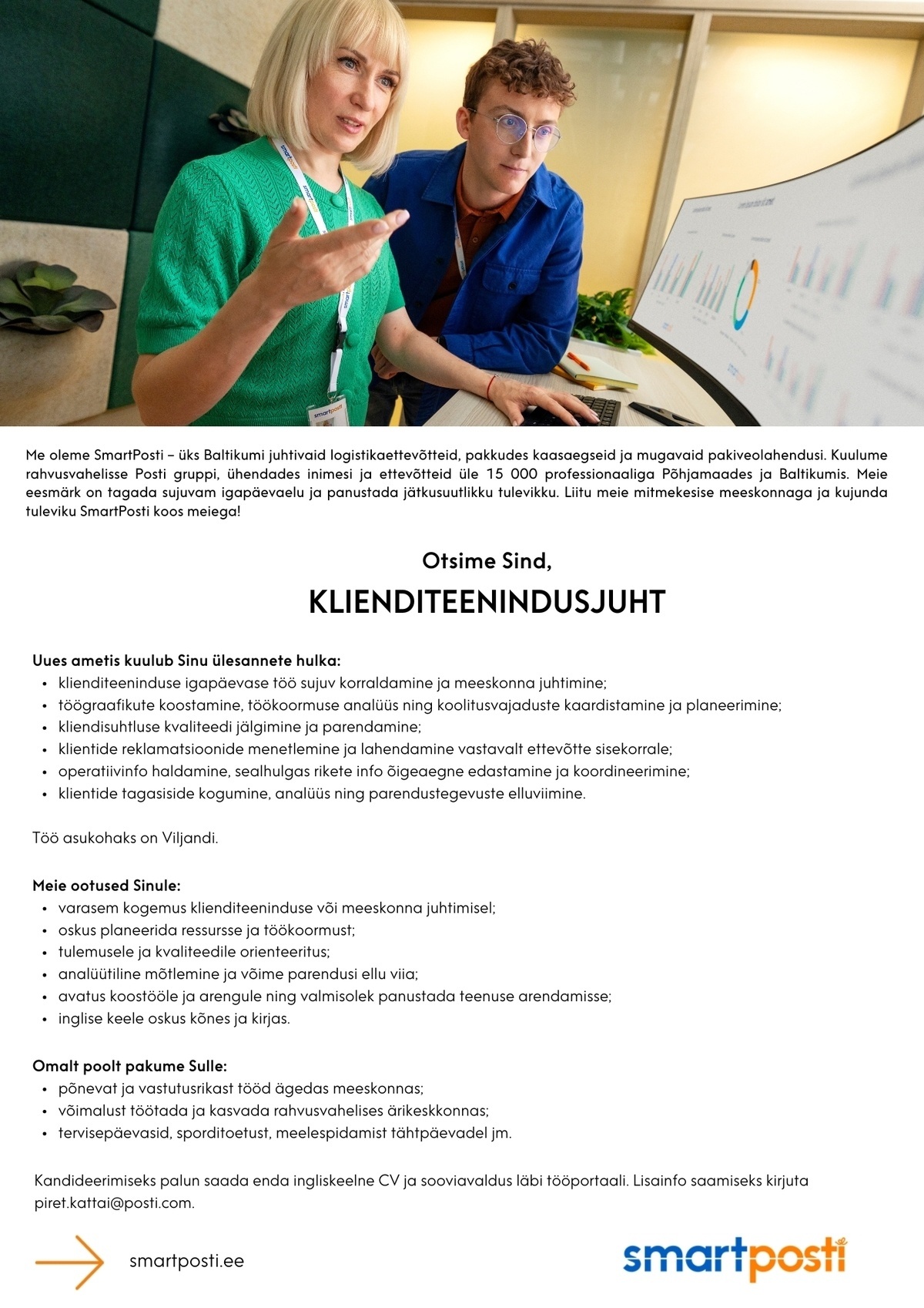 SmartPosti OÜ Klienditeenindusjuht