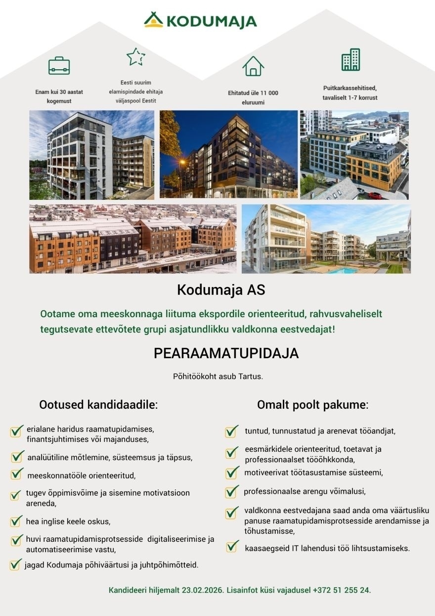 Kodumaja AS Pearaamatupidaja