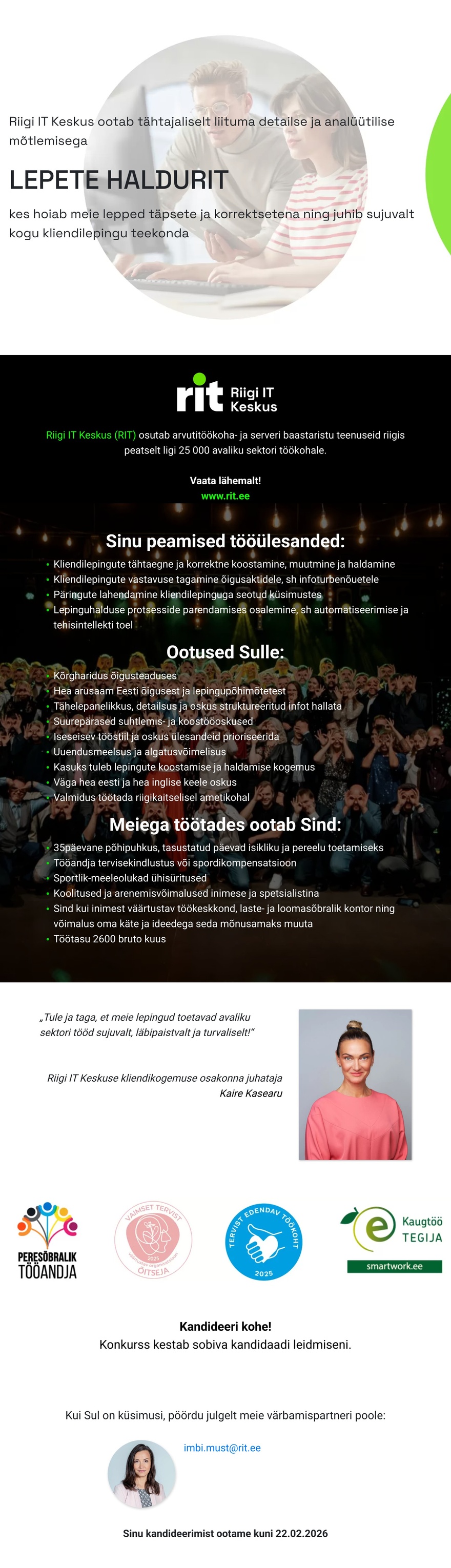 Riigi IT Keskus Lepete haldur (tähtajaline)