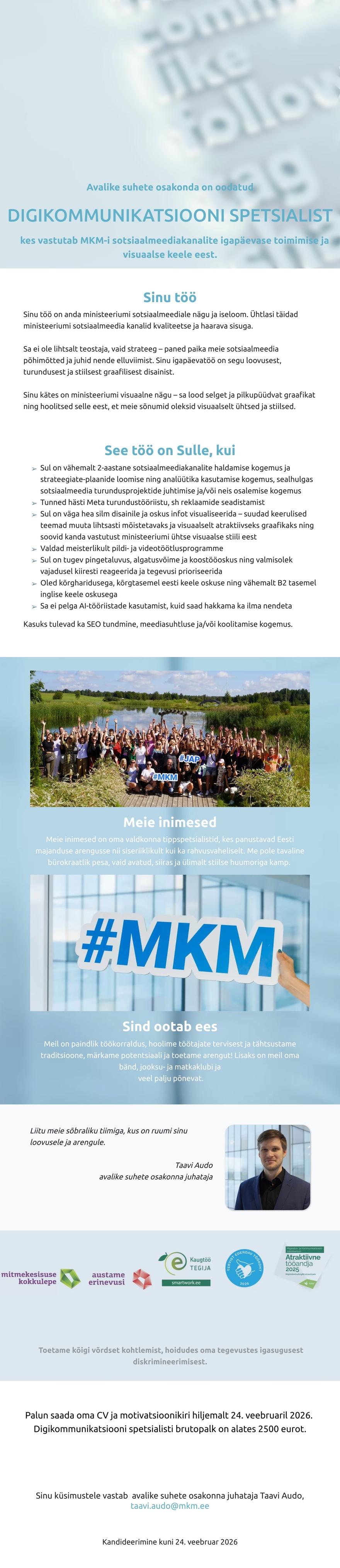 MKM Digikommunikatsiooni peaspetsialist
