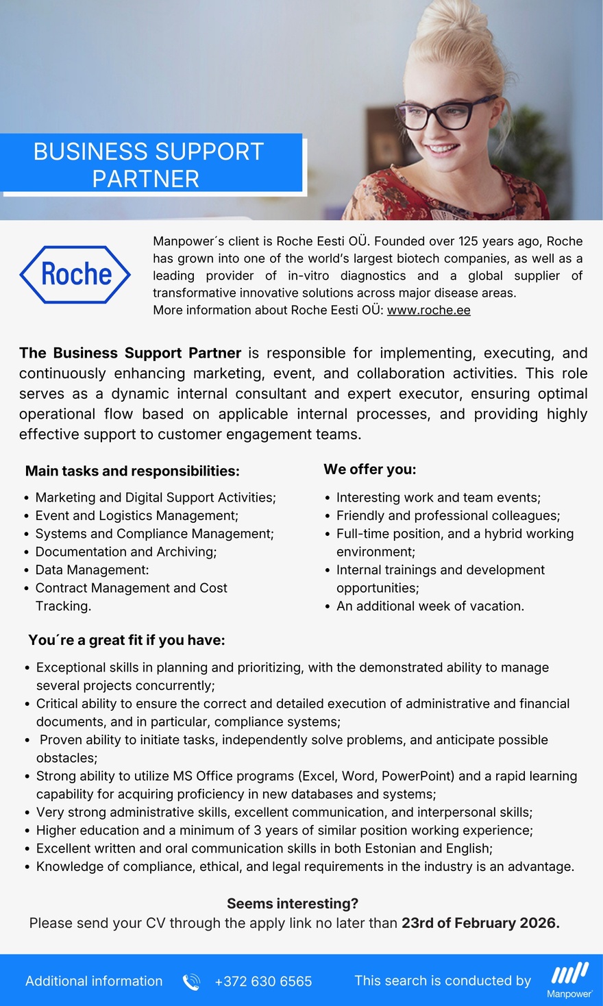 Manpower OÜ BUSINESS SUPPORT PARTNER