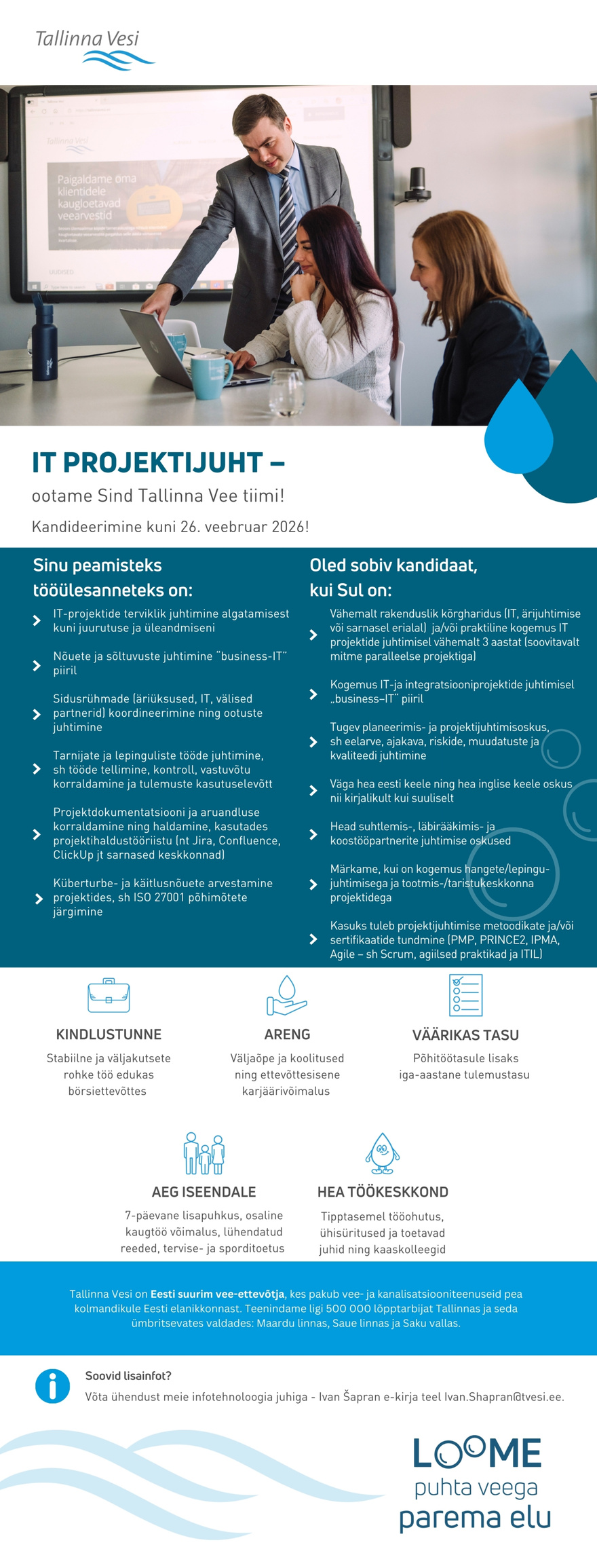 AS Tallinna Vesi IT projektijuht