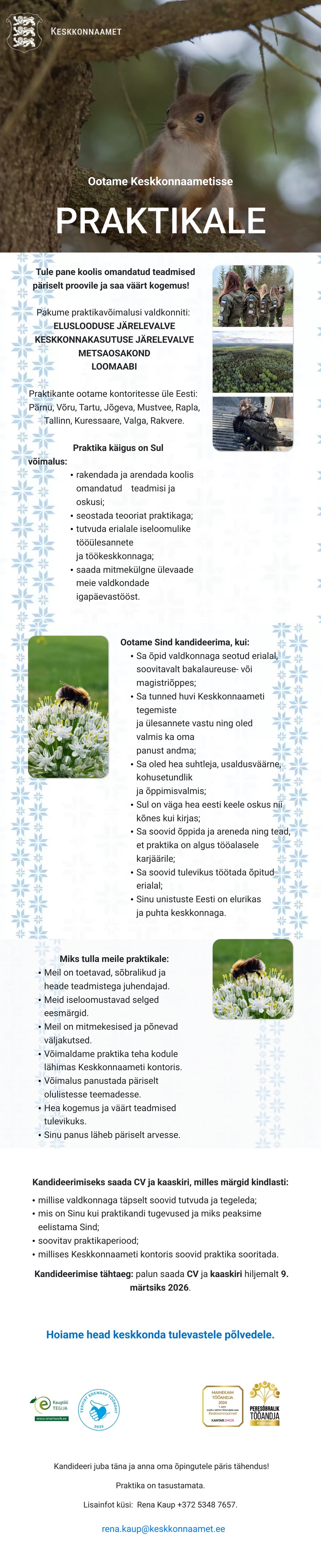 Keskkonnaamet Praktika