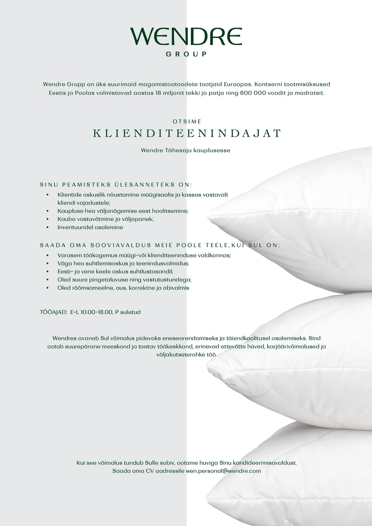 Wendre AS Klienditeenindaja