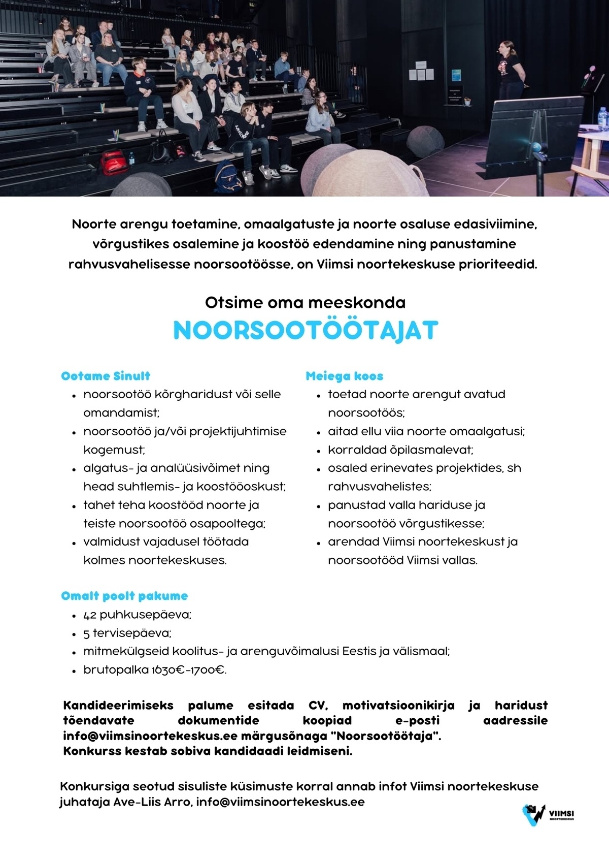 Viimsi noortekeskus Noorsootöötaja