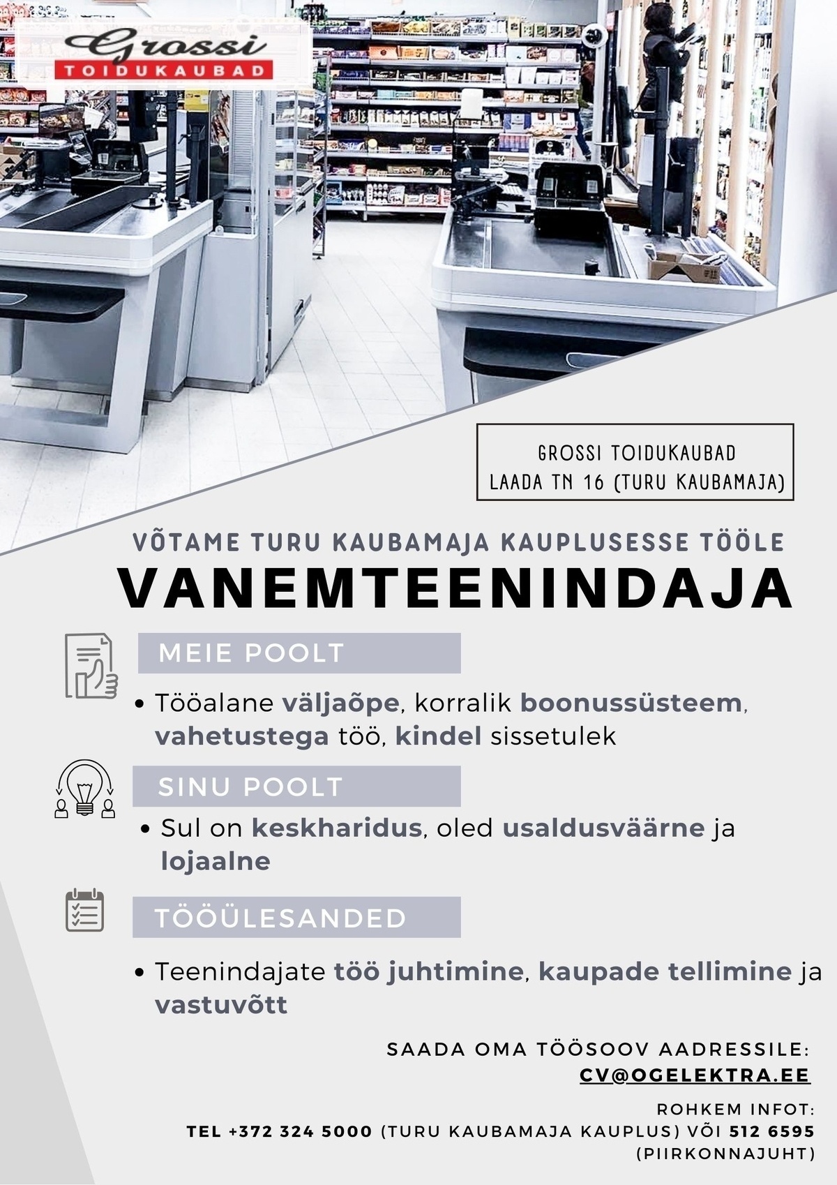 OG Elektra AS Vanemteenindaja (Turu Kaubamaja)