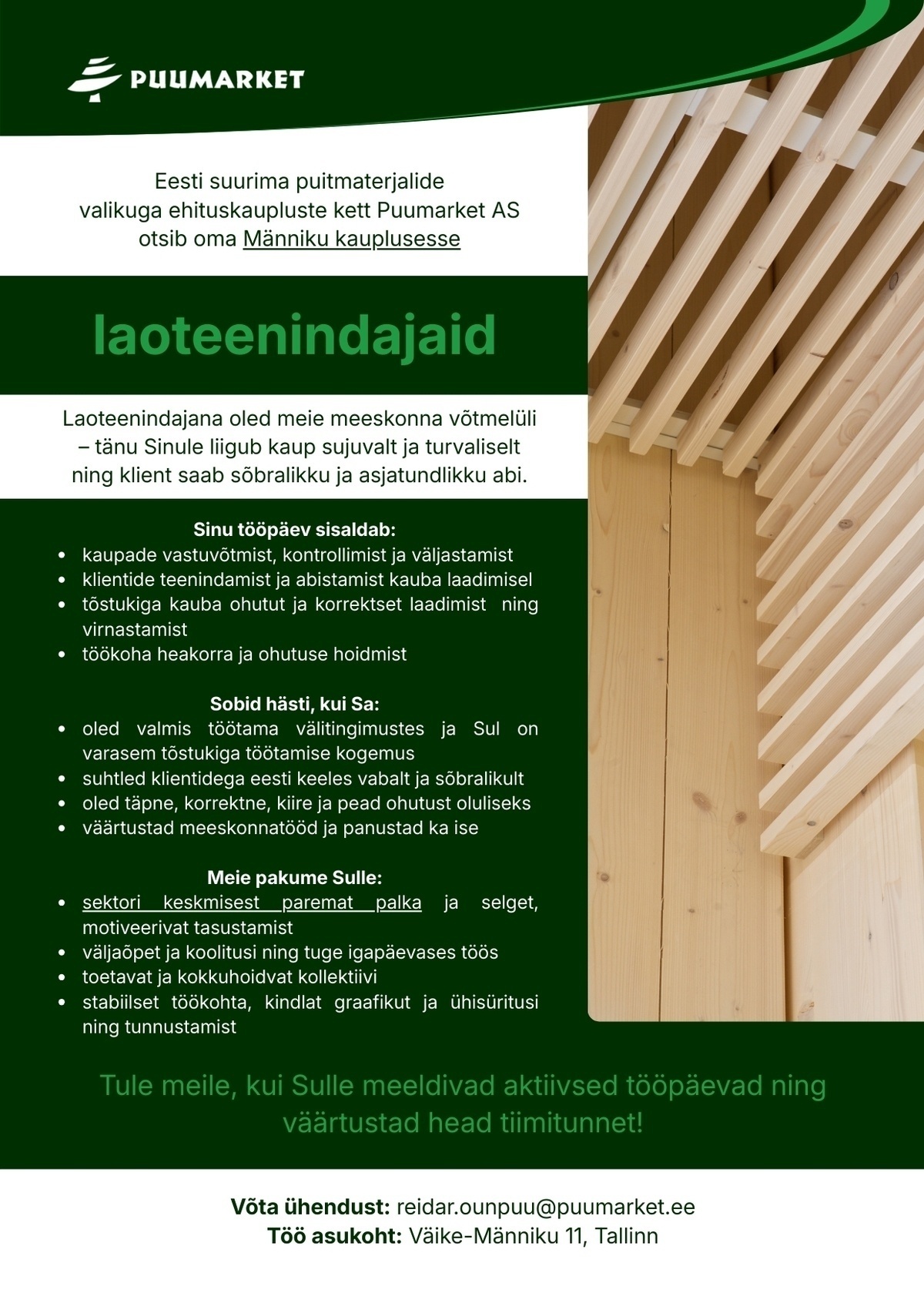 Puumarket AS Laoteenindaja