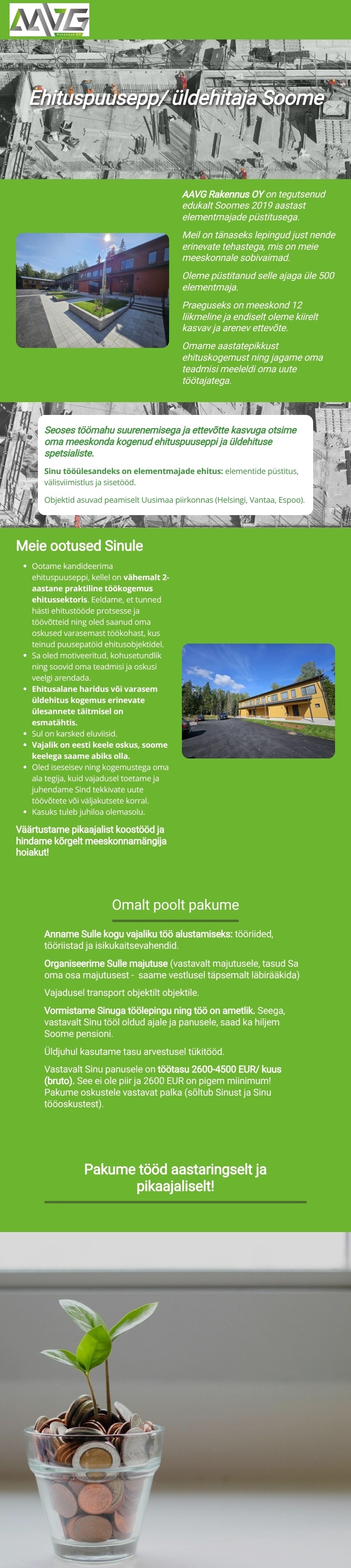 AAVG Rakennus Oy Ehituspuusepp/ üldehitaja