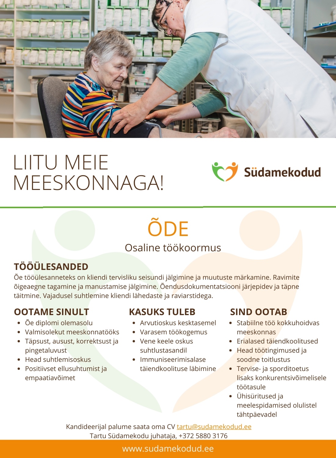 https://sudamekodud.ee/ Õde Tartu Südamekodusse