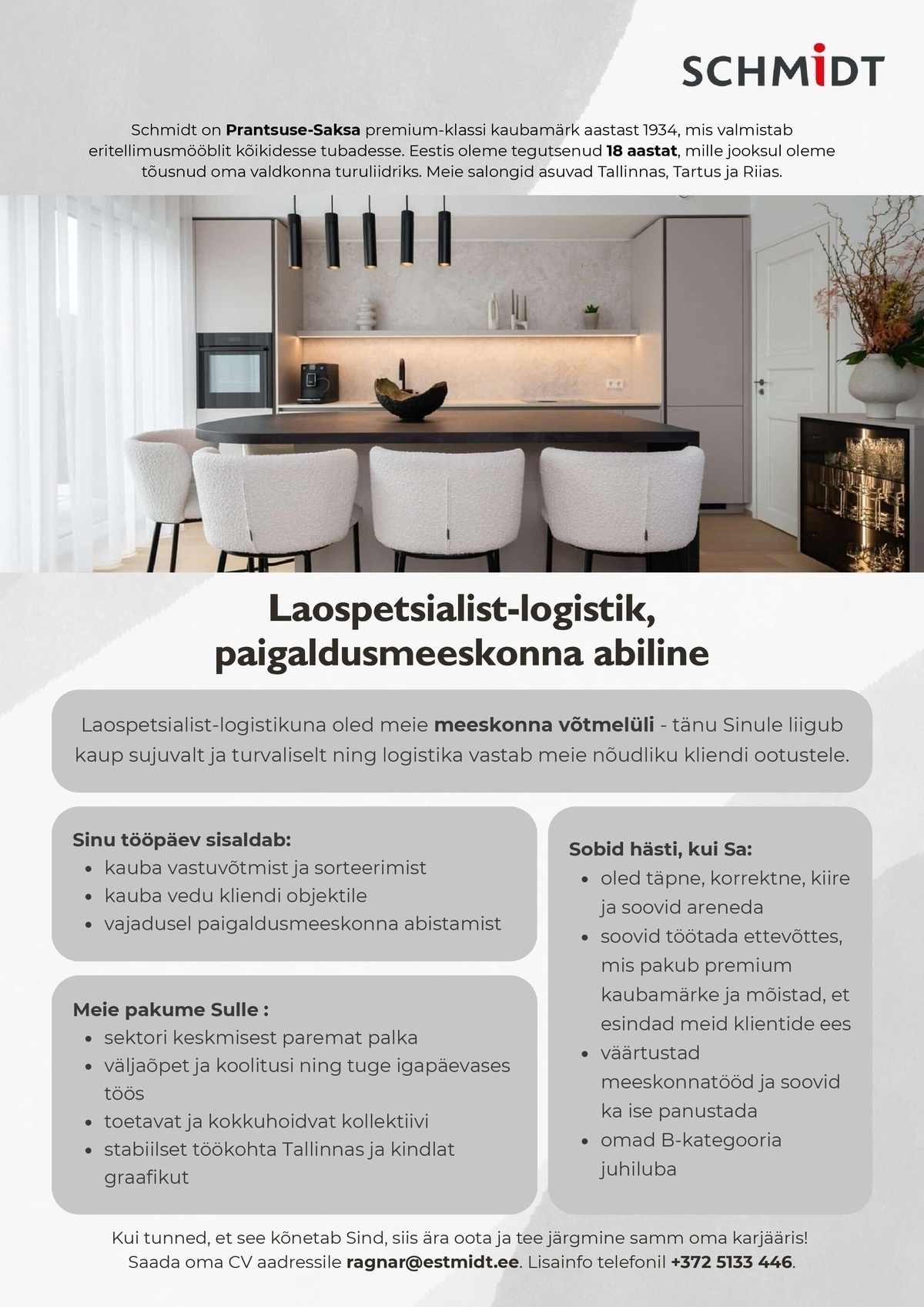 ESTMIDT GRUPP OÜ Laospetsialist - logistik