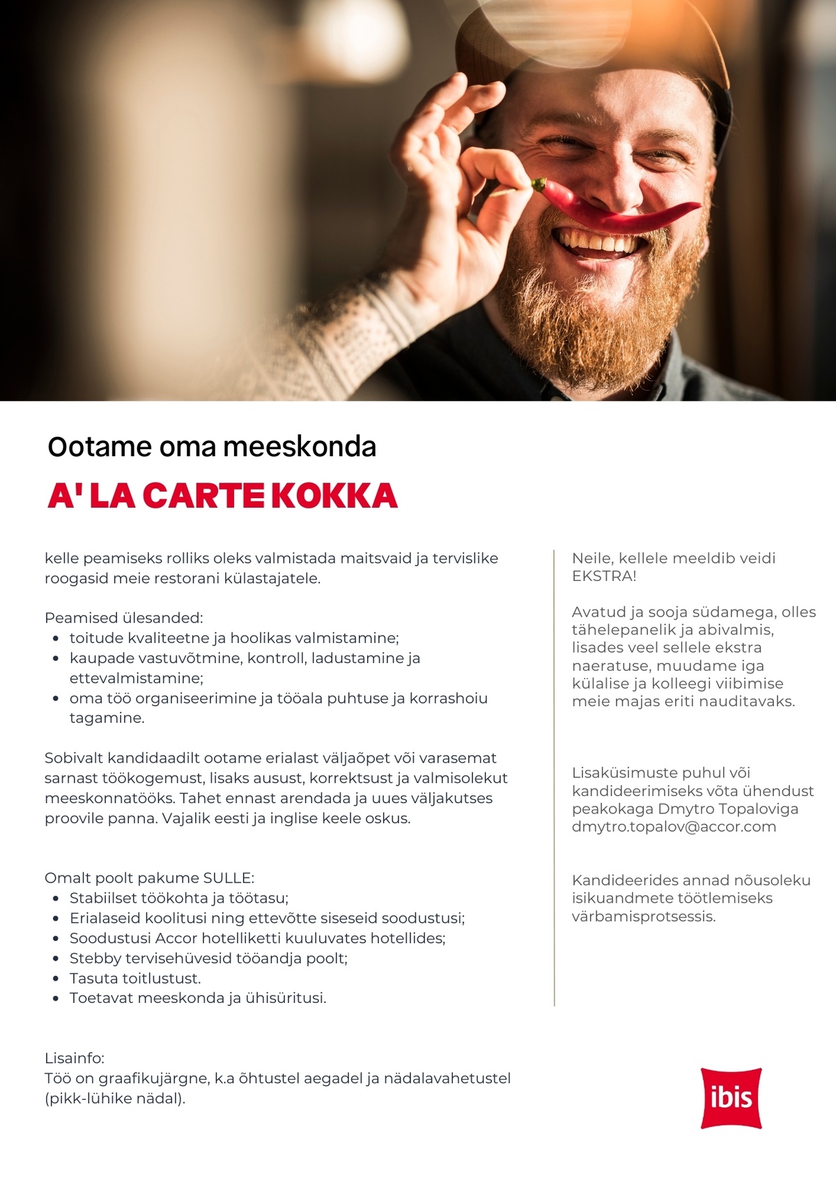 Juhkentali Hotel OÜ Kokk