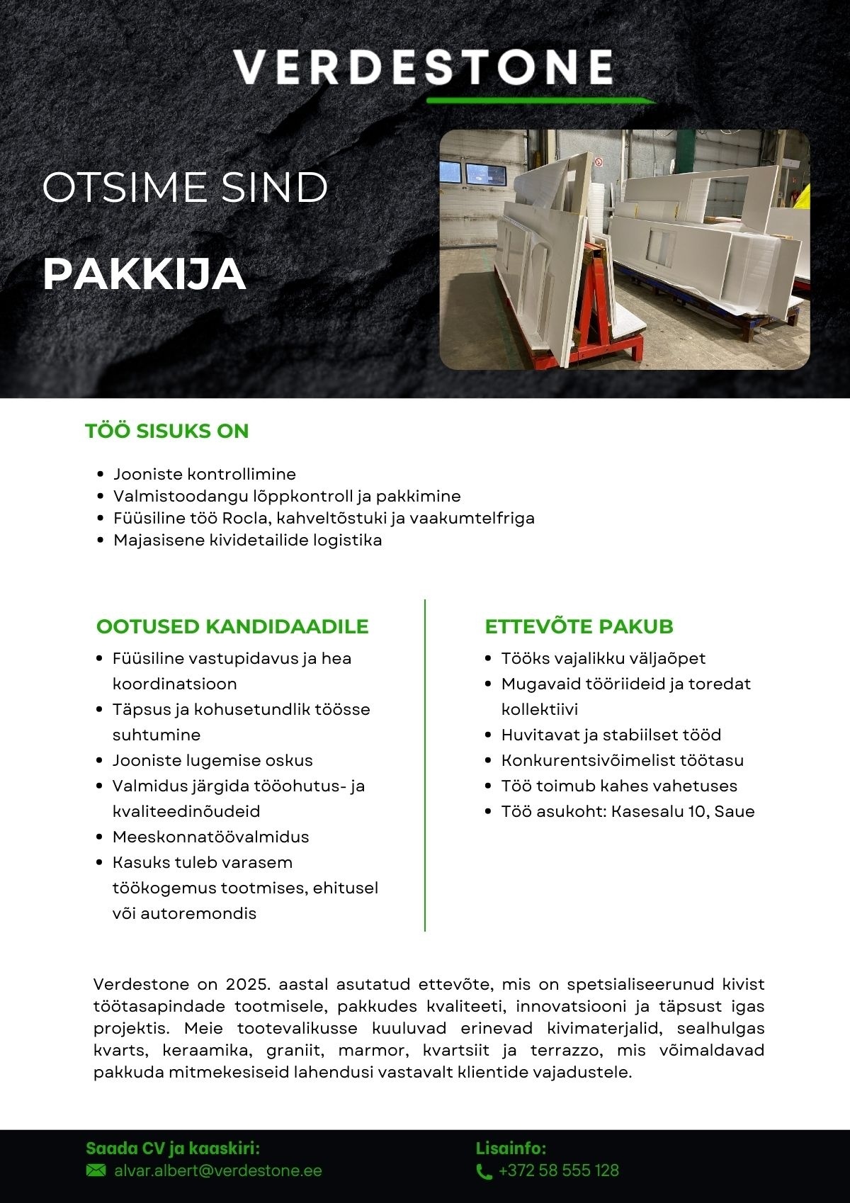 Verdestone OÜ Pakkija