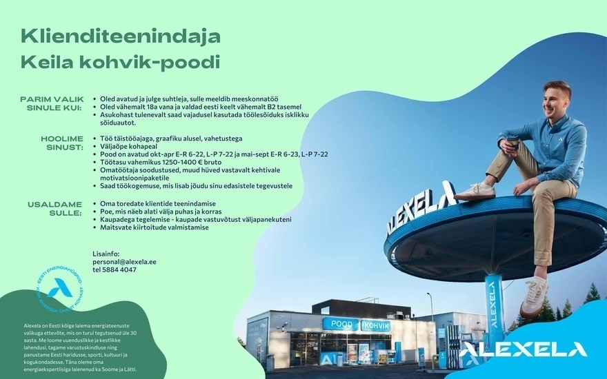 AS Alexela Klienditeenindaja Keila kohvik-poodi