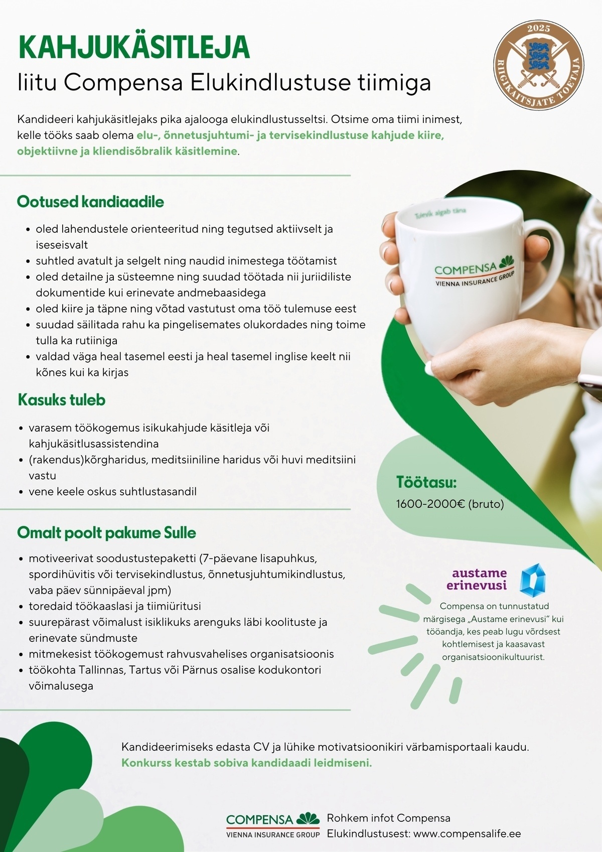 Compensa Life Vienna Insurance Group SE Kahjukäsitleja