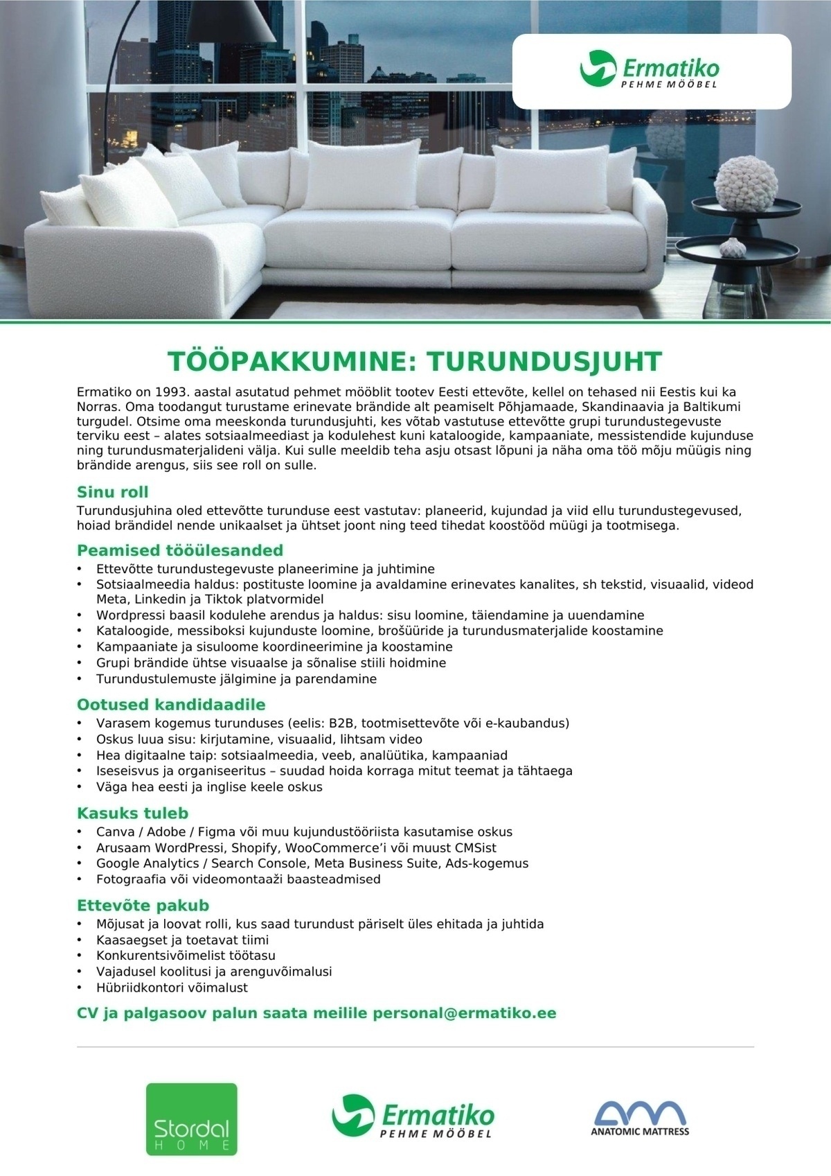 Ermatiko OÜ Turundusjuht