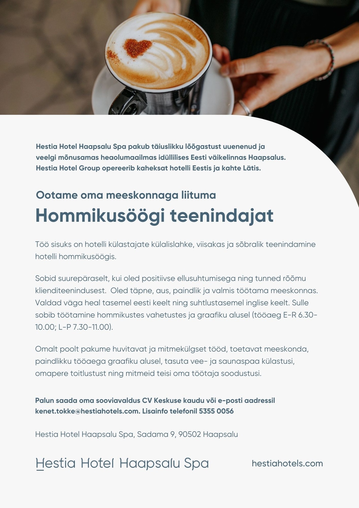 Hestia Hotel Haapsalu Spa Hommikusöögi teenindaja