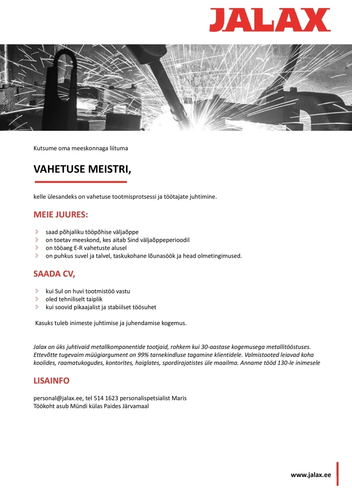 Jalax AS Vahetuse meister