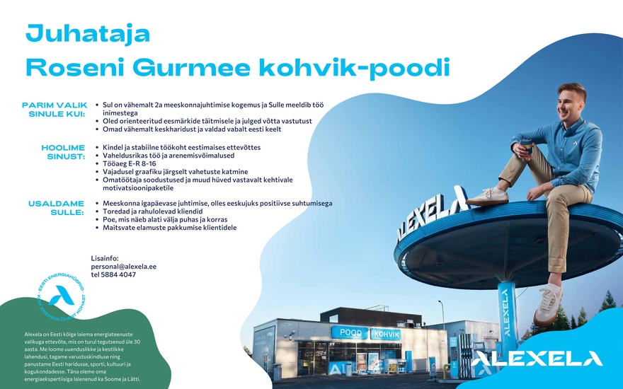 AS Alexela Juhataja Roseni Gurmee kohvik-poodi