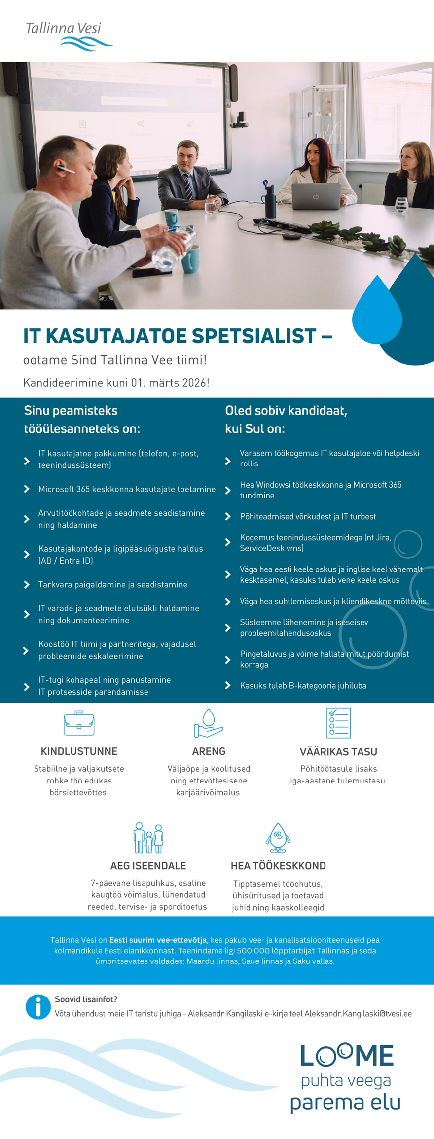 AS Tallinna Vesi IT kasutajatoe spetsialist