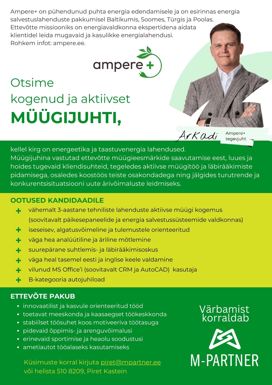 M-Partner HR Ampere+ müügijuht