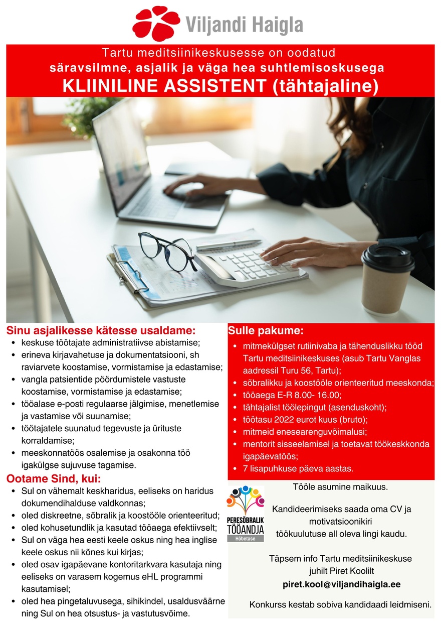 SA Viljandi Haigla Kliiniline assistent