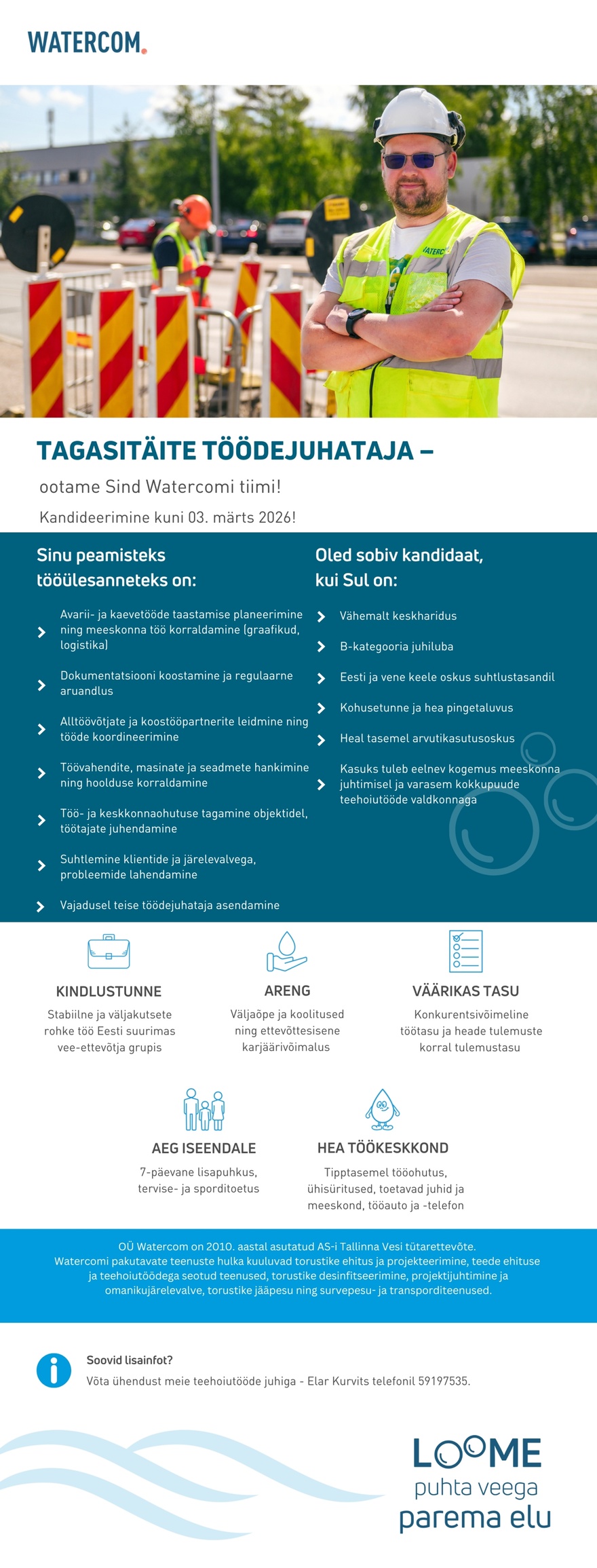 AS Tallinna Vesi Tagasitäite töödejuhataja