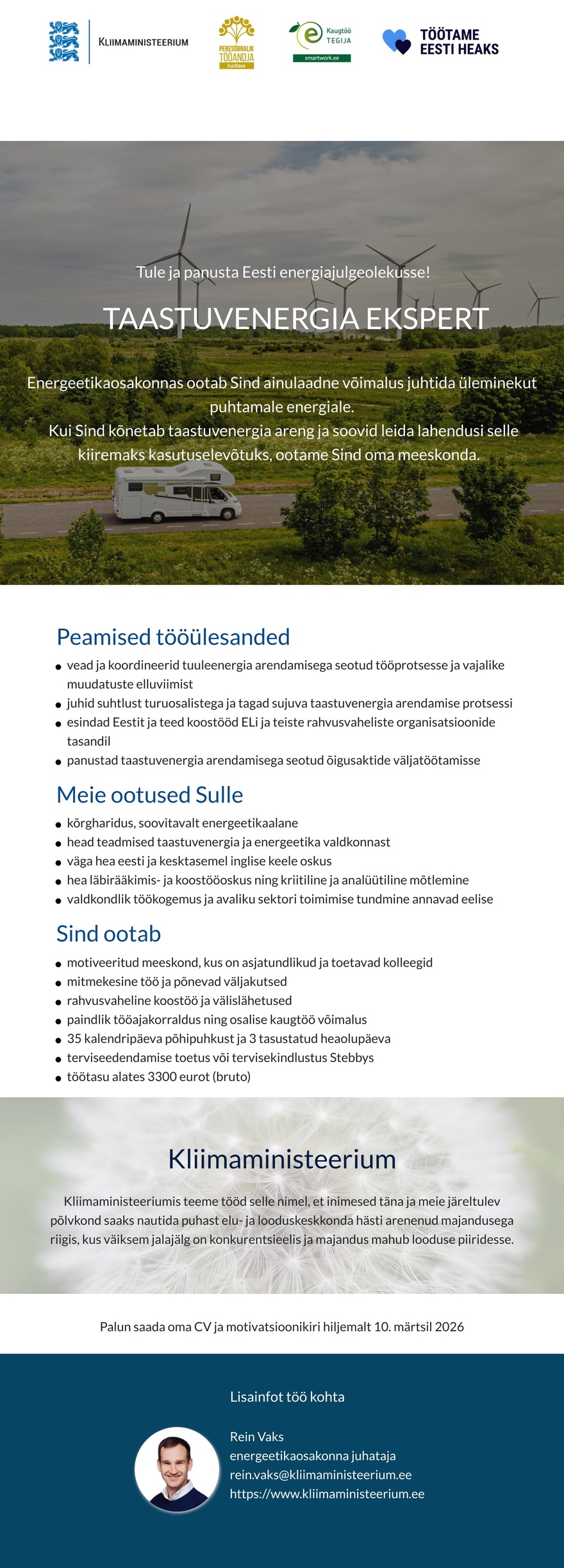 Kliimaministeerium Taastuvenergia ekspert